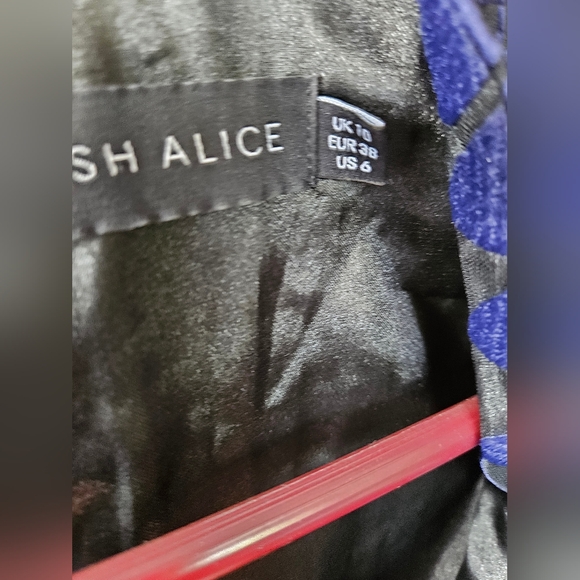 Lavish Alice Embroidered Mesh Bodycon Dress Size 6 - Picture 4 of 6